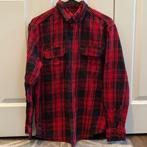 Faded Glory Red and Black Flannel